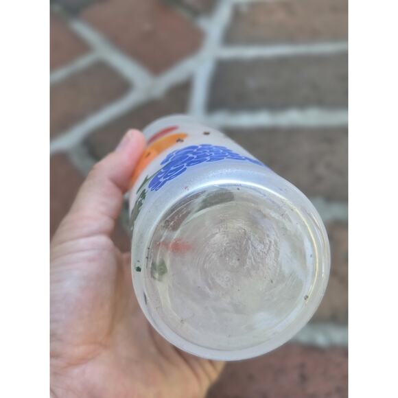 Vintage Federal Frosted Tom Collins Zombie Fruit Glass MCM 6 3/4 " - Picture 4 of 7